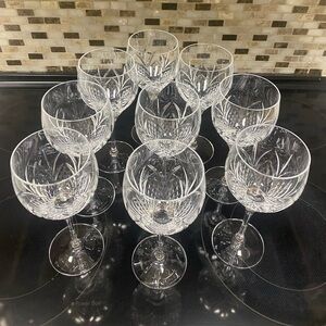 ❌SOLD❌Royal Doulton Crystal Wine Glass Set with Elegant Etched Patterns